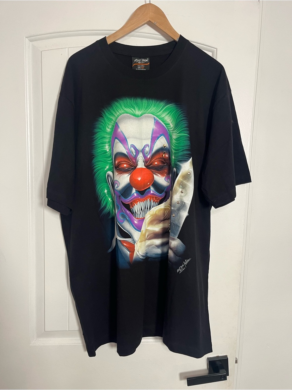 Men's Black Graphic Clown Short Sleeve Tee